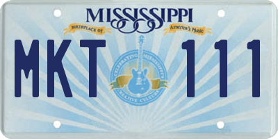 MS license plate MKT111