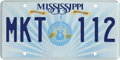 MS license plate MKT112