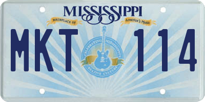 MS license plate MKT114