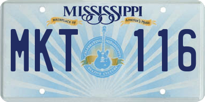 MS license plate MKT116