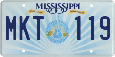 MS license plate MKT119