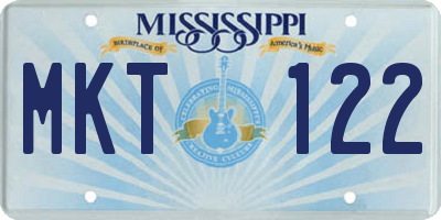MS license plate MKT122
