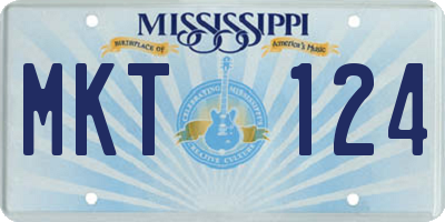 MS license plate MKT124