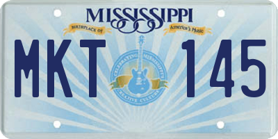 MS license plate MKT145