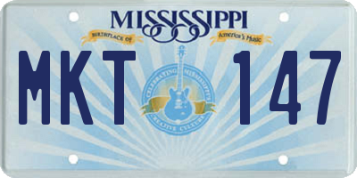 MS license plate MKT147