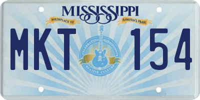 MS license plate MKT154