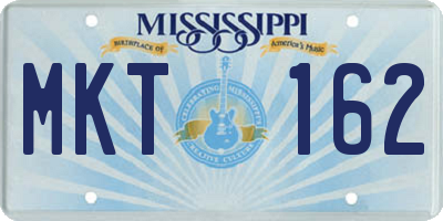 MS license plate MKT162
