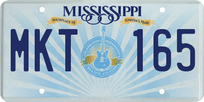 MS license plate MKT165