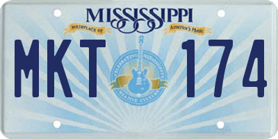 MS license plate MKT174