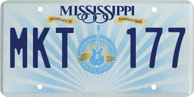 MS license plate MKT177