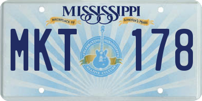 MS license plate MKT178