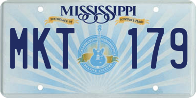MS license plate MKT179