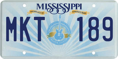 MS license plate MKT189