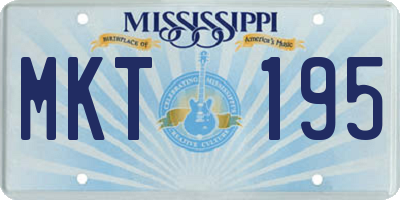MS license plate MKT195