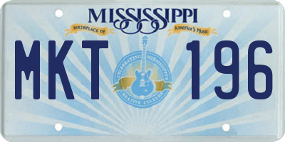 MS license plate MKT196