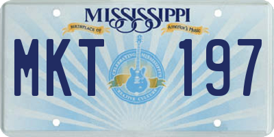MS license plate MKT197