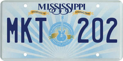MS license plate MKT202