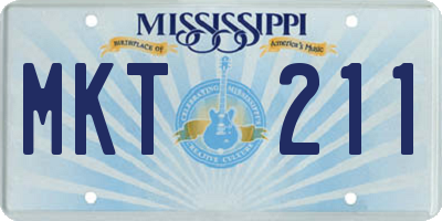 MS license plate MKT211