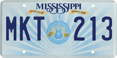 MS license plate MKT213