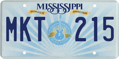 MS license plate MKT215