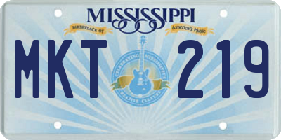 MS license plate MKT219