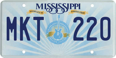MS license plate MKT220