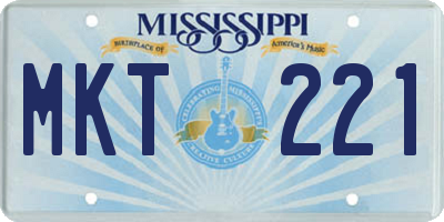 MS license plate MKT221