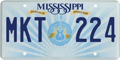 MS license plate MKT224