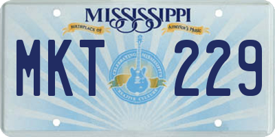 MS license plate MKT229