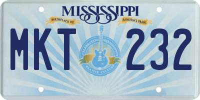 MS license plate MKT232