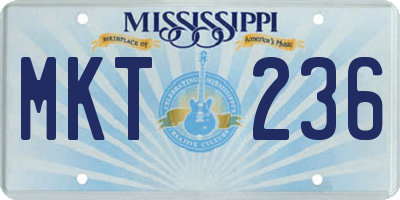 MS license plate MKT236