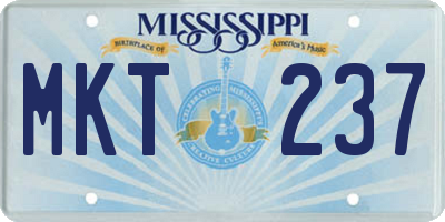 MS license plate MKT237