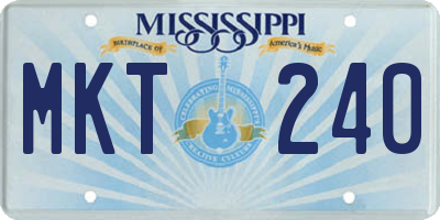 MS license plate MKT240
