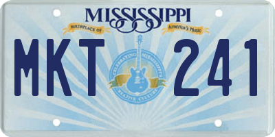 MS license plate MKT241