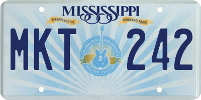 MS license plate MKT242