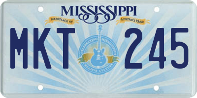MS license plate MKT245