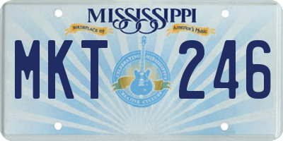 MS license plate MKT246