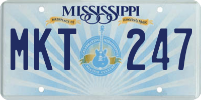 MS license plate MKT247