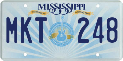 MS license plate MKT248