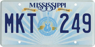 MS license plate MKT249