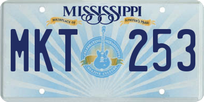 MS license plate MKT253