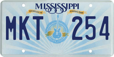 MS license plate MKT254
