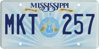 MS license plate MKT257