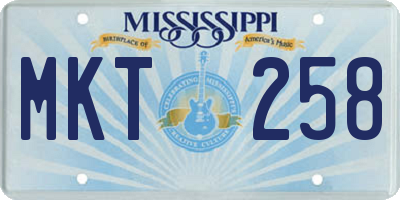 MS license plate MKT258