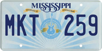MS license plate MKT259