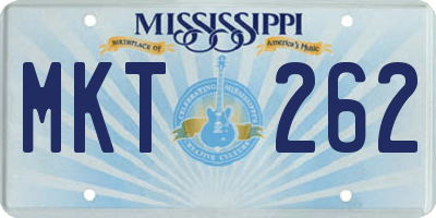 MS license plate MKT262