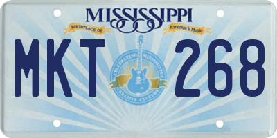 MS license plate MKT268