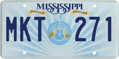 MS license plate MKT271