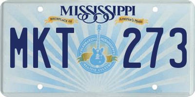 MS license plate MKT273