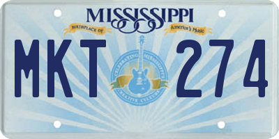 MS license plate MKT274